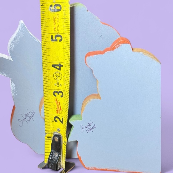 Jackie Bellamy Signed Halloween Shelf Sitter Set Pumpkin & Ghost MDF Cutouts - Picture 6 of 14